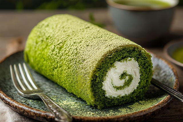 抹茶ロールケーキ