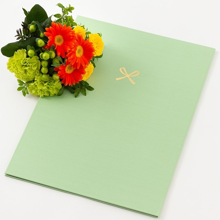 【古希祝い】見開きファイル お好きな日付の新聞 2枚 特製ファイルセット メッセージカード・ギフト包装付き3